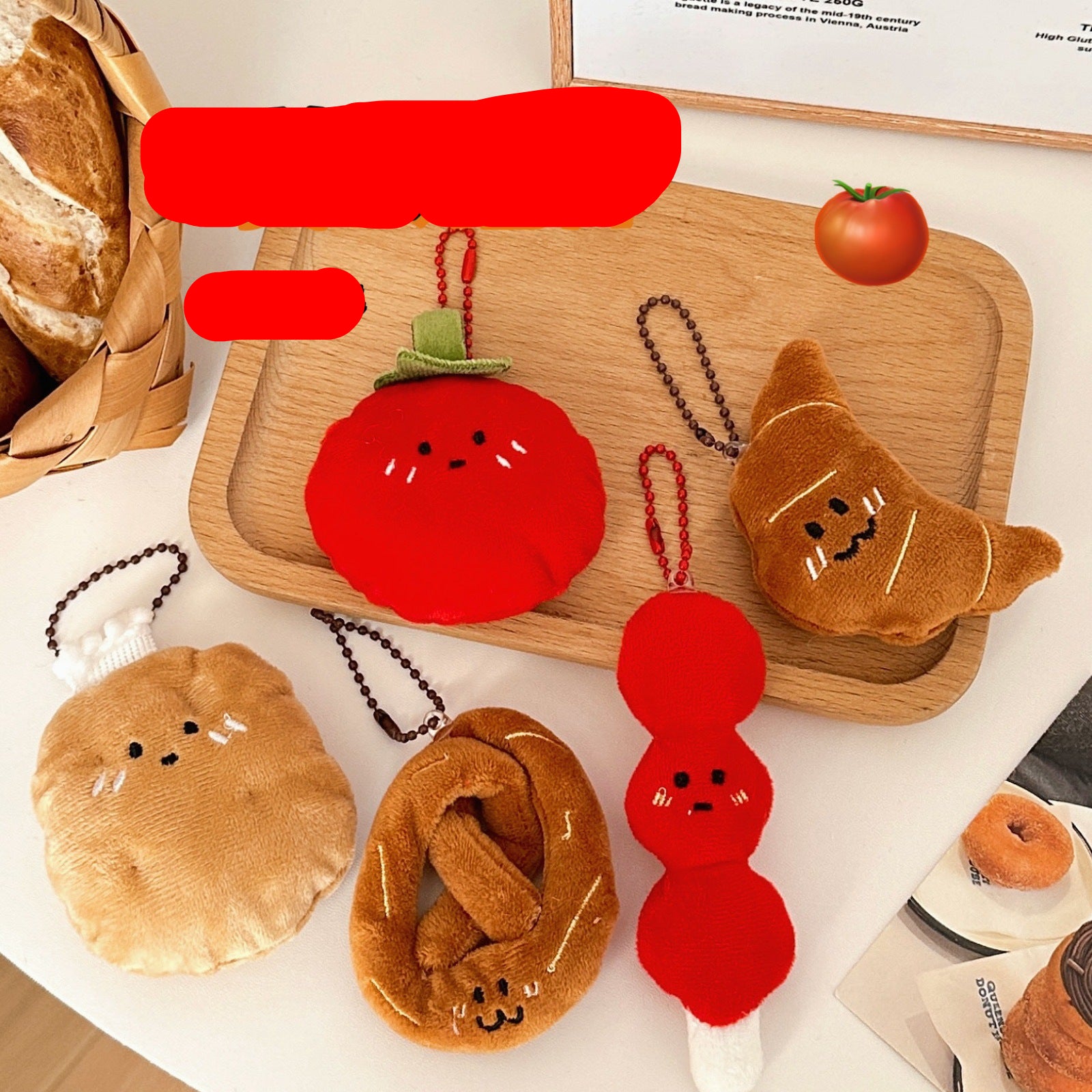 Wholesale Creative Cartoon Food Plush Doll Keychain