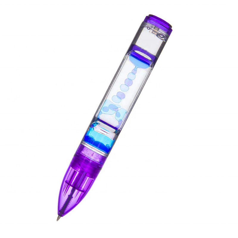 Wholesale Acrylic Color Liquid Hourglass Stress Relief Pen