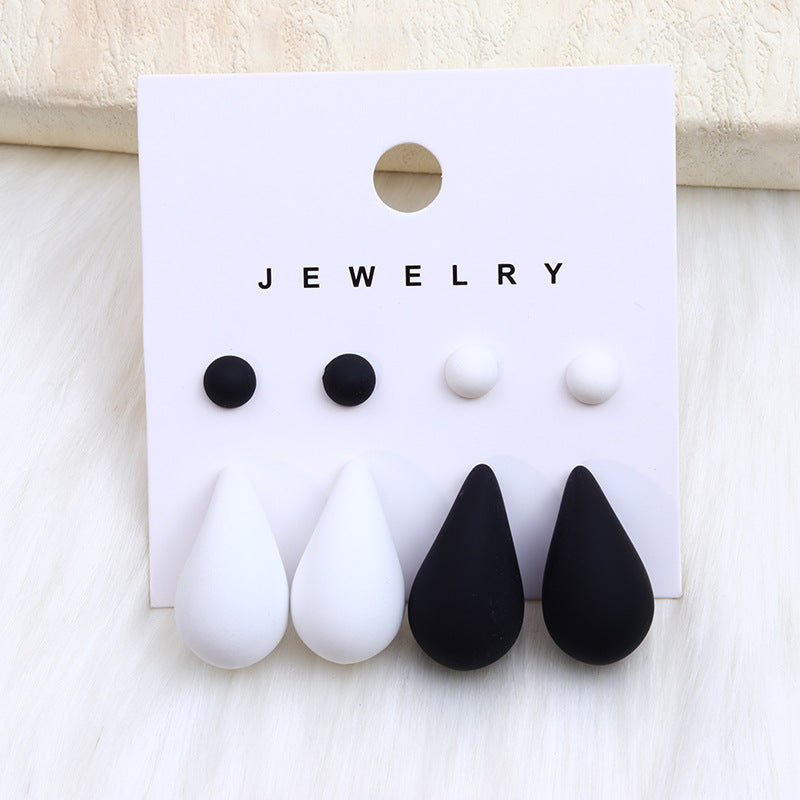Wholesale Colorful Water Drop Acrylic Earrings Set