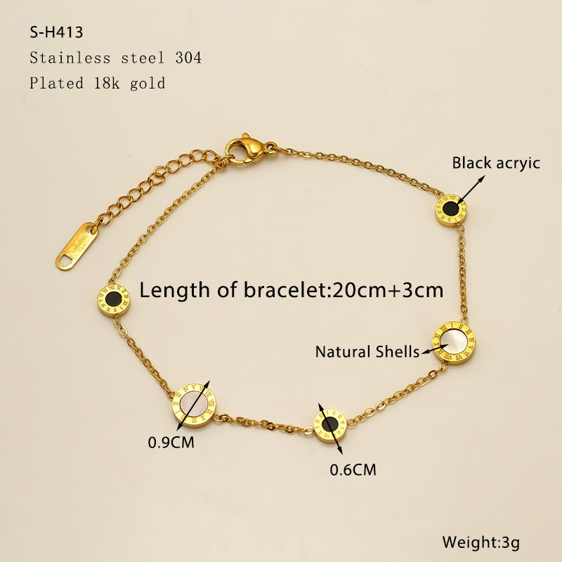 Wholesale Stainless Steel  Electroplated Color-Preserving Bracelet