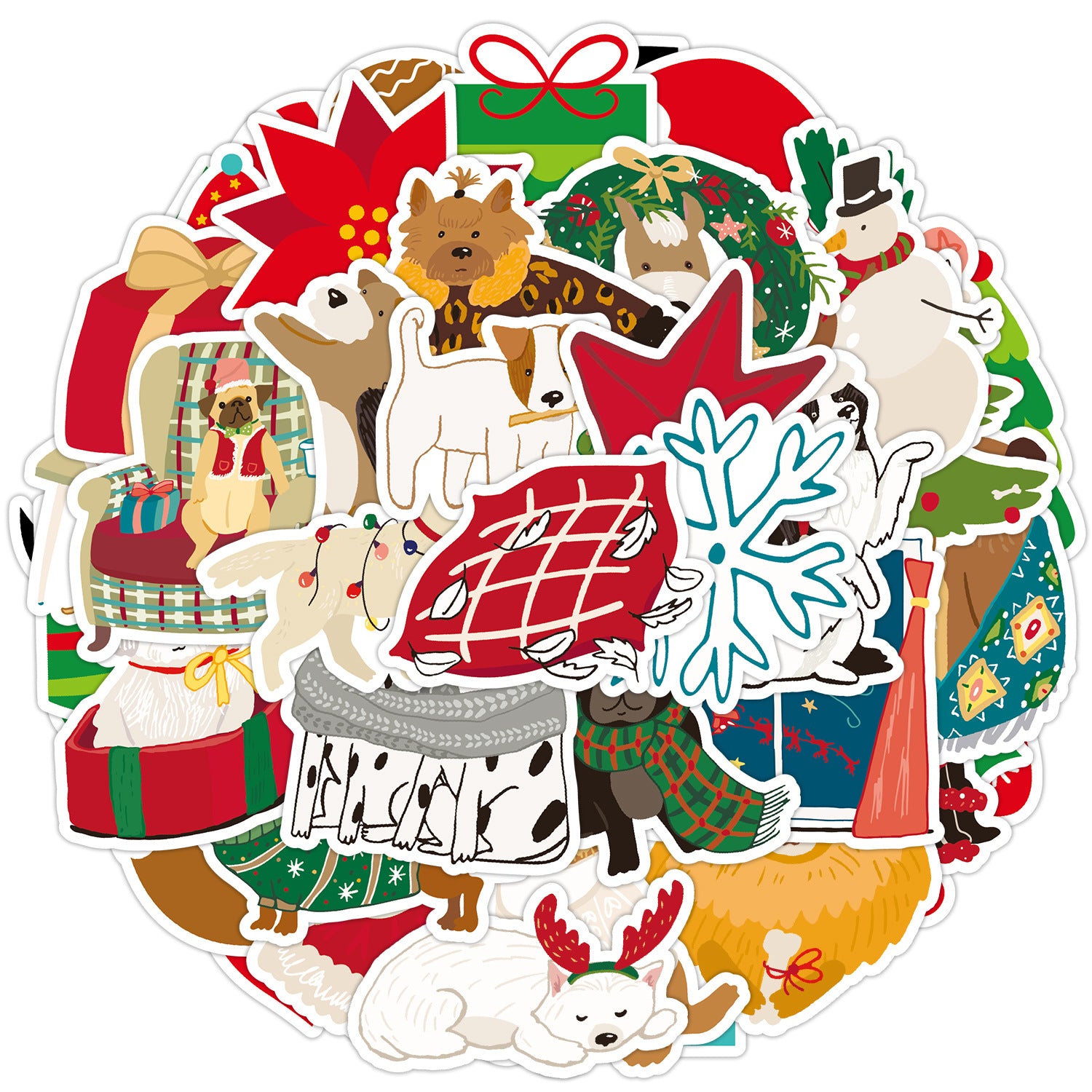 Wholesale 50pcs/pack Christmas graffiti decorative stickers waterproof stickers