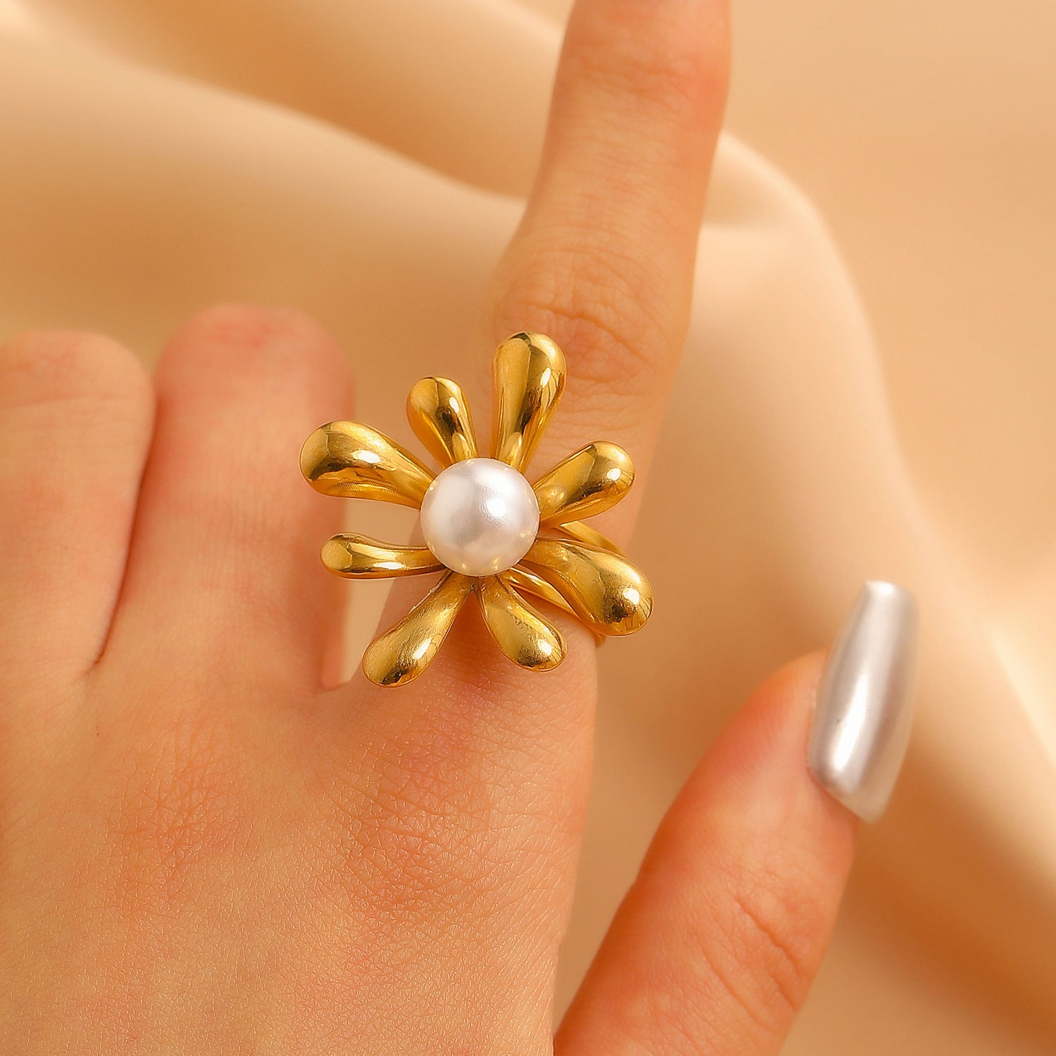 Wholesale Vintage glossy texture ring