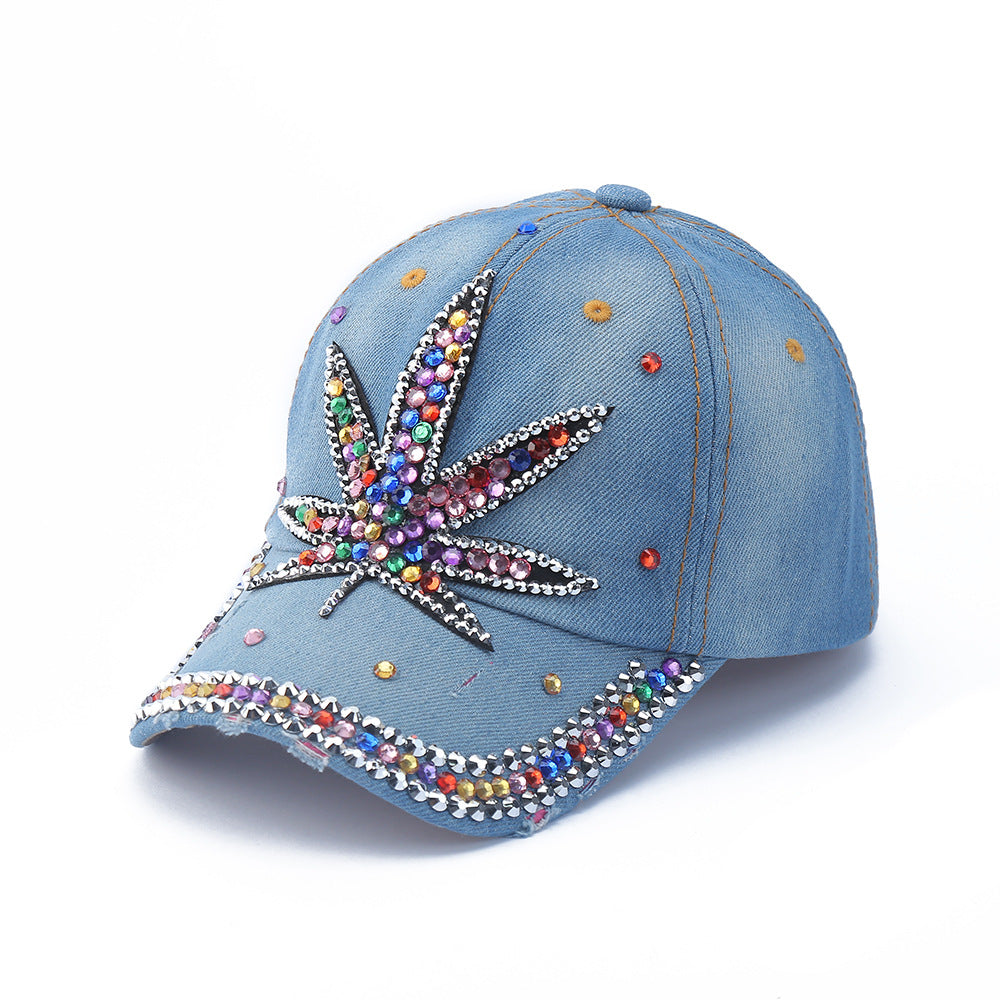 Wholesale Diamond Inlaid Denim Baseball Caps