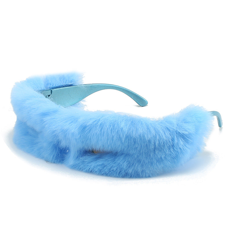 Wholesale Plush Hip Hop Warm Color Sunglasses