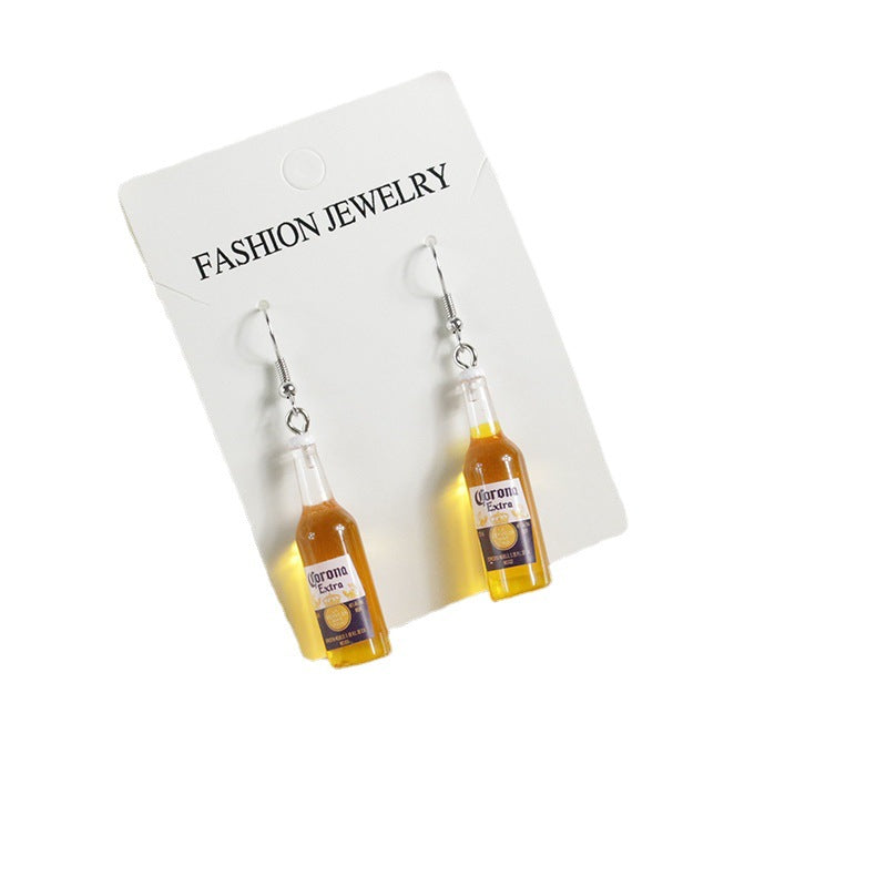 Wholesale Various colored wine bottle Acrylic Earrings