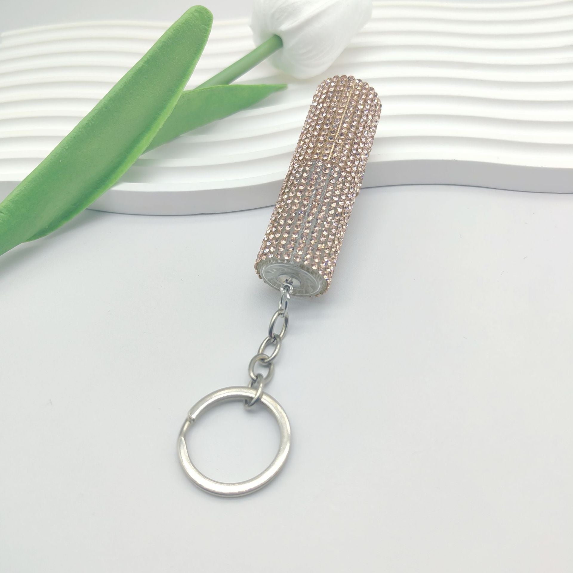 Wholesale Fashion Mini 5ml Diamond Split Perfum Bottle Keychain