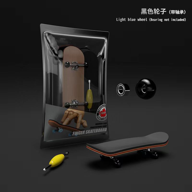 Wholesale Five layer maple bearings alloy wheels fingertip skateboards Doll Accessories