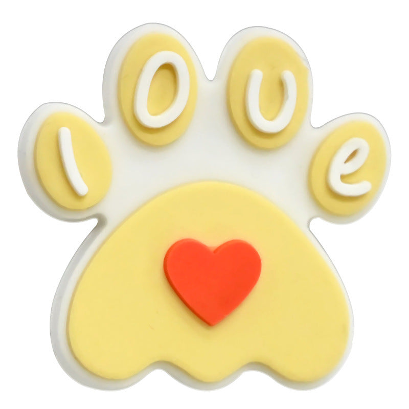 Wholesale  Random 100pcs/pack Cartoon animal footprints bead Focal Beads