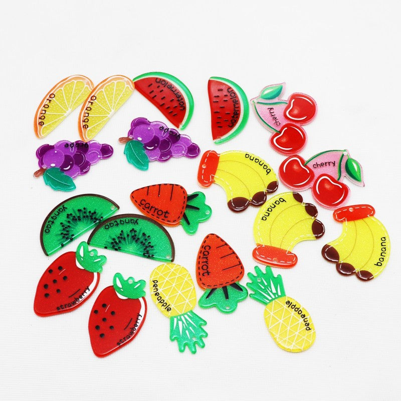 Wholesale 10pcs Acrylic Fruit Series Diy Accessories