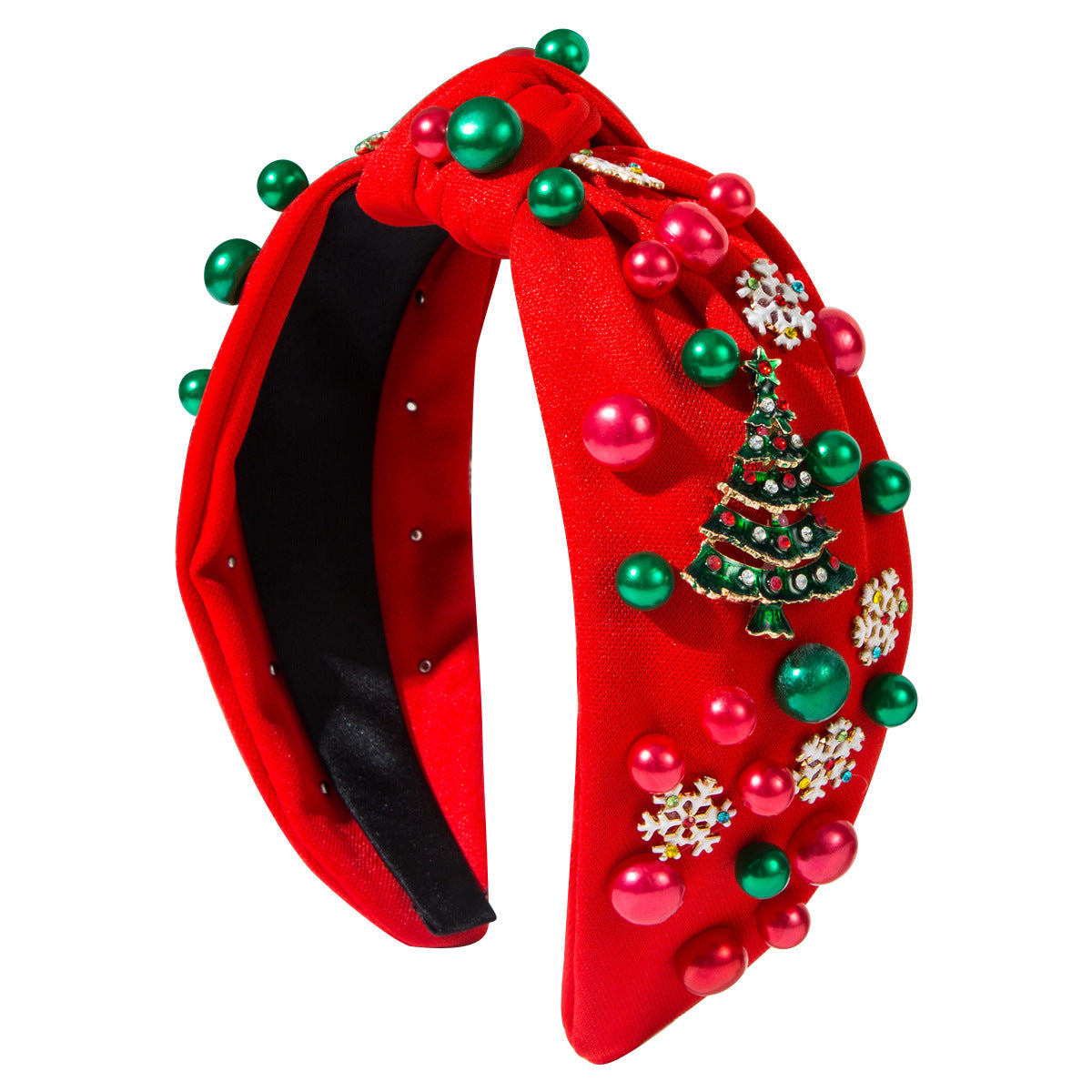 Wholesale Hot Selling Christmas Red and Green Alloy Three-dimensional Christmas Series Hair Accessories