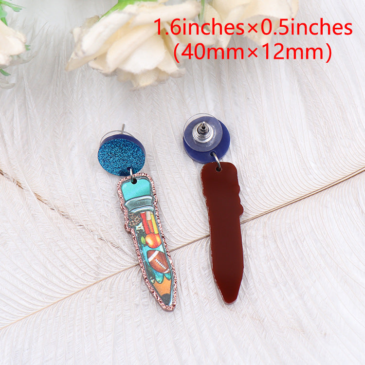 Wholesale Amazon Baseball Book Apple Personality Pencil Earrings