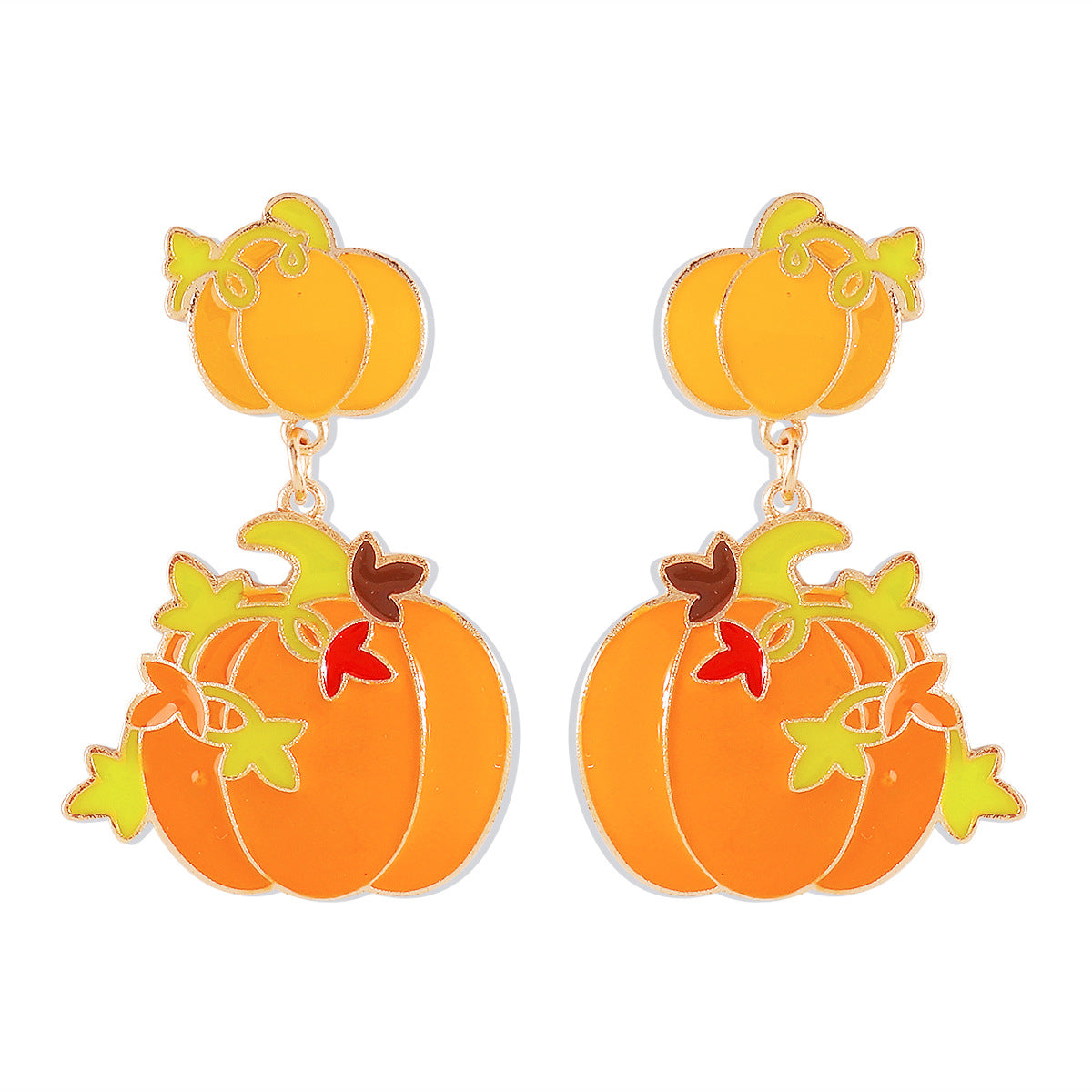Wholesale Funny Cartoon Halloween Party Dark Pumpkin Ghost Letter Skull Earrings