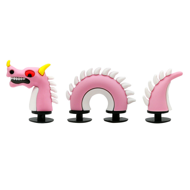 Wholesale 5pcs Cartoon dragon snake marine animal 3D hole shoes shoe accessories