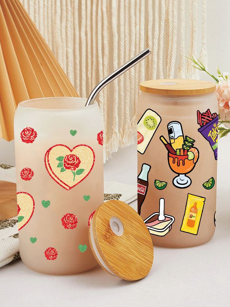 Wholesale Colorful beverage cake  16oz Cup UV DTF Wraps