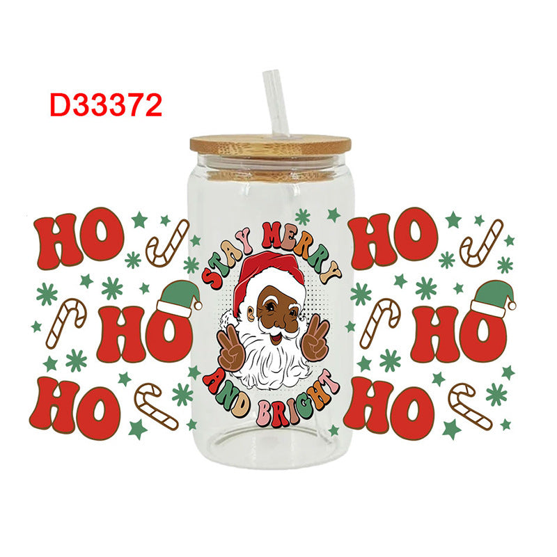 Wholesale Cartoon Christmas Series 16oz Cup UV DTF Wraps