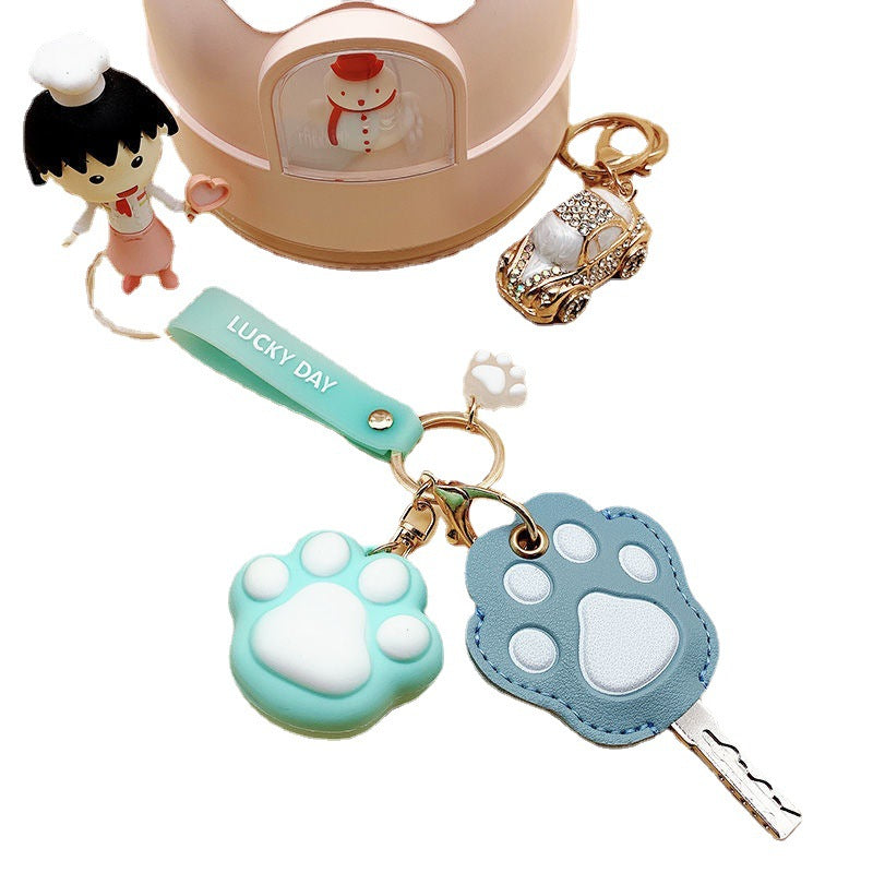 Titular de la llave de la garra del gato de dibujos animados de PVC al por mayor