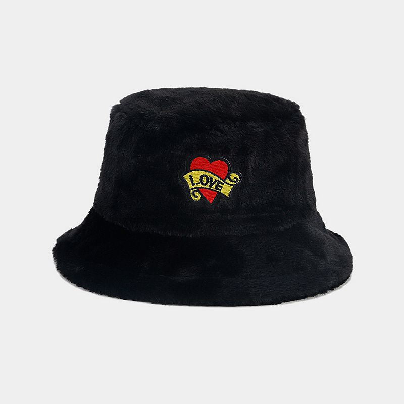 Wholesale Love Letters Bucket Hat Plush Hat