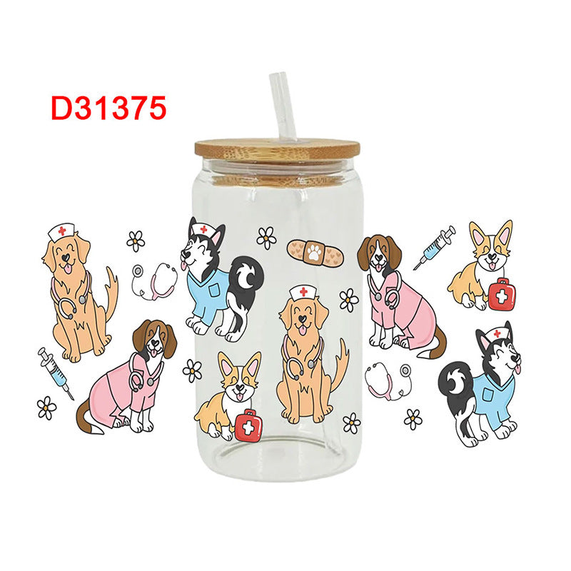 Wholesale Pink Nurses' Day   16oz Cup UV DTF Wraps