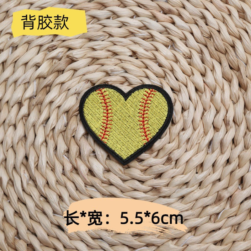 Wholesale 10pcs Team helmet baseball embroidery English square letters DIY Patches