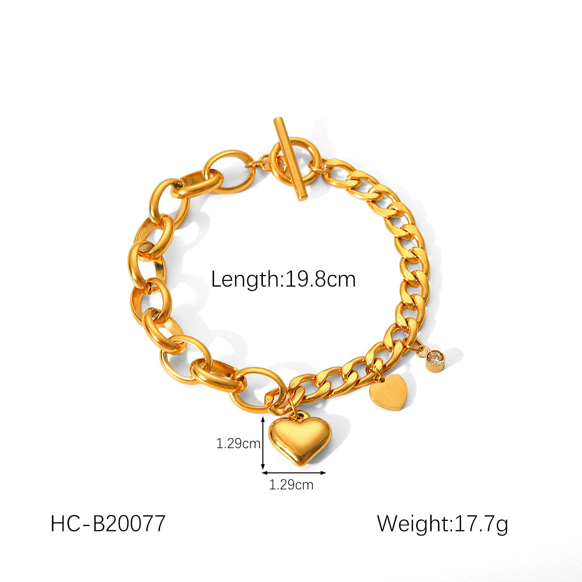 Wholesale Hot Selling 18K Gold Plated Bracelet Stainless Steel Bracelet Female INS Style Fashion Ball Ball Chain Handmade Chain Jewelry