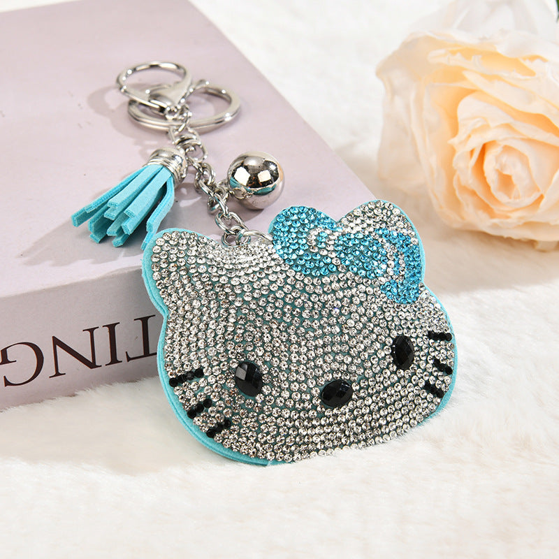 Wholesale Rhinestone Creative Anime Cartoon Studded Hot-Fix Rhinestone Keychain