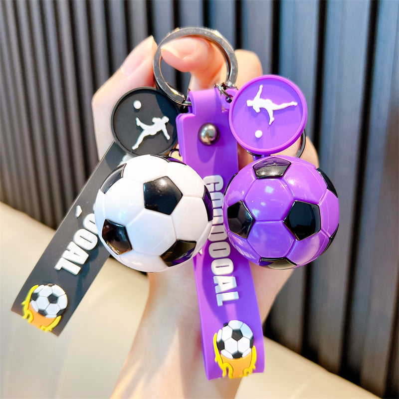 Wholesale Simulation Football Soccer Car Schoolbag Keychain