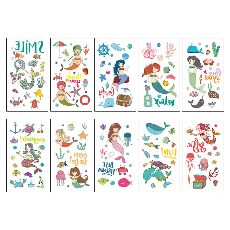 Wholesale 10pcs/sheet Children's cartoon little monster cute tattoo sticker
