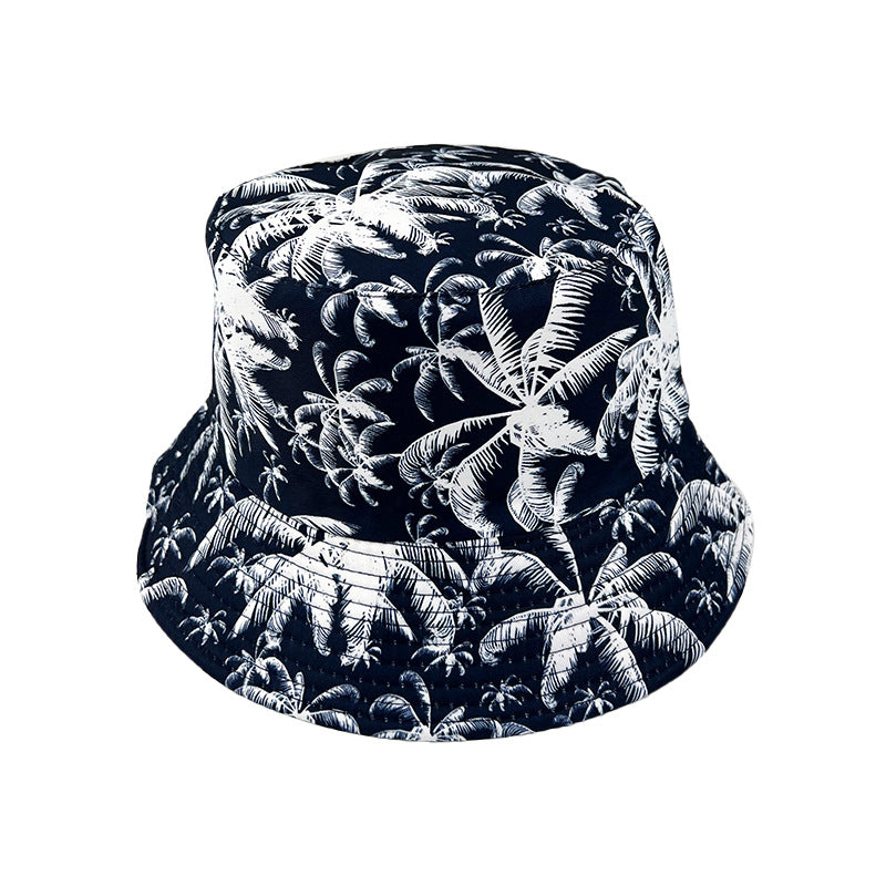 Wholesale Coconut Tree Printed Polyester Fisherman Hats