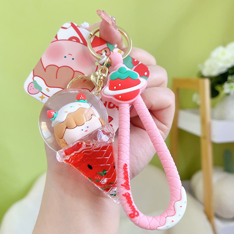 Wholesale Acrylic Ice Cream Oil Keychain