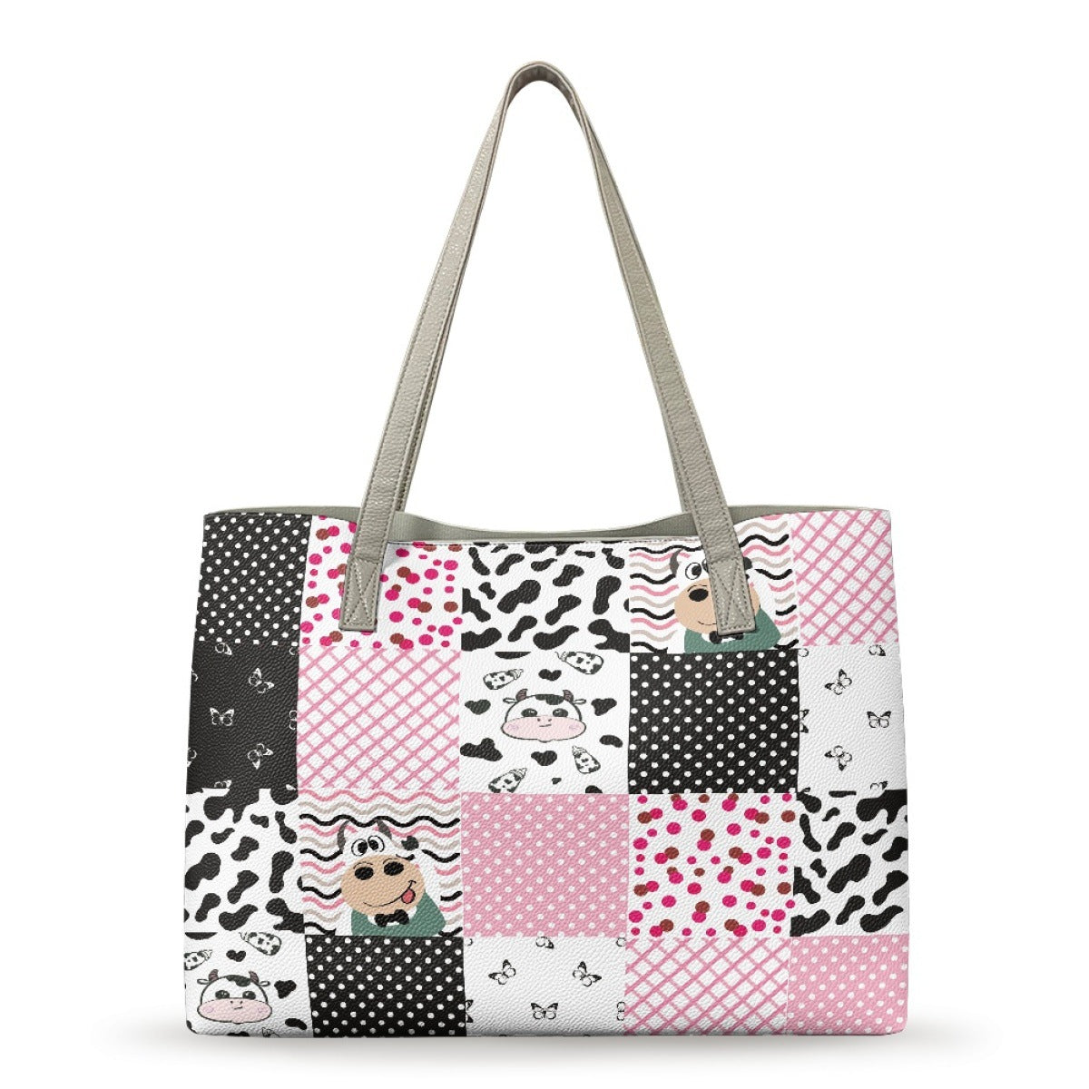 Wholesale Cow Printed Women's PU Handbag Shoulder Bag