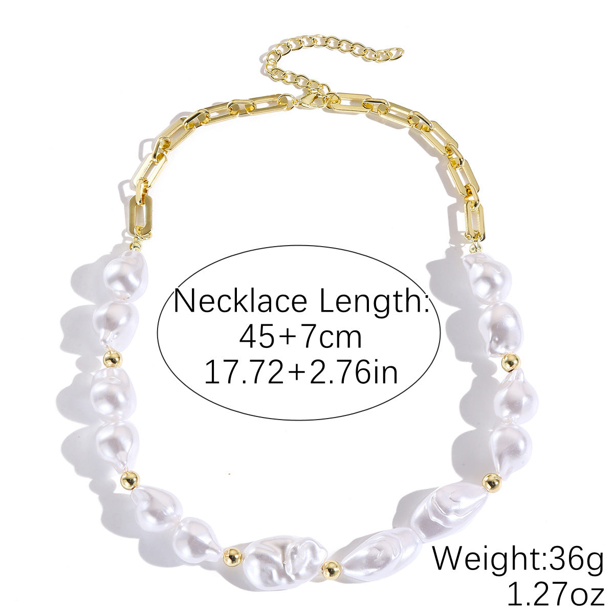 Wholesale Baroque-style exotic pearl long necklace