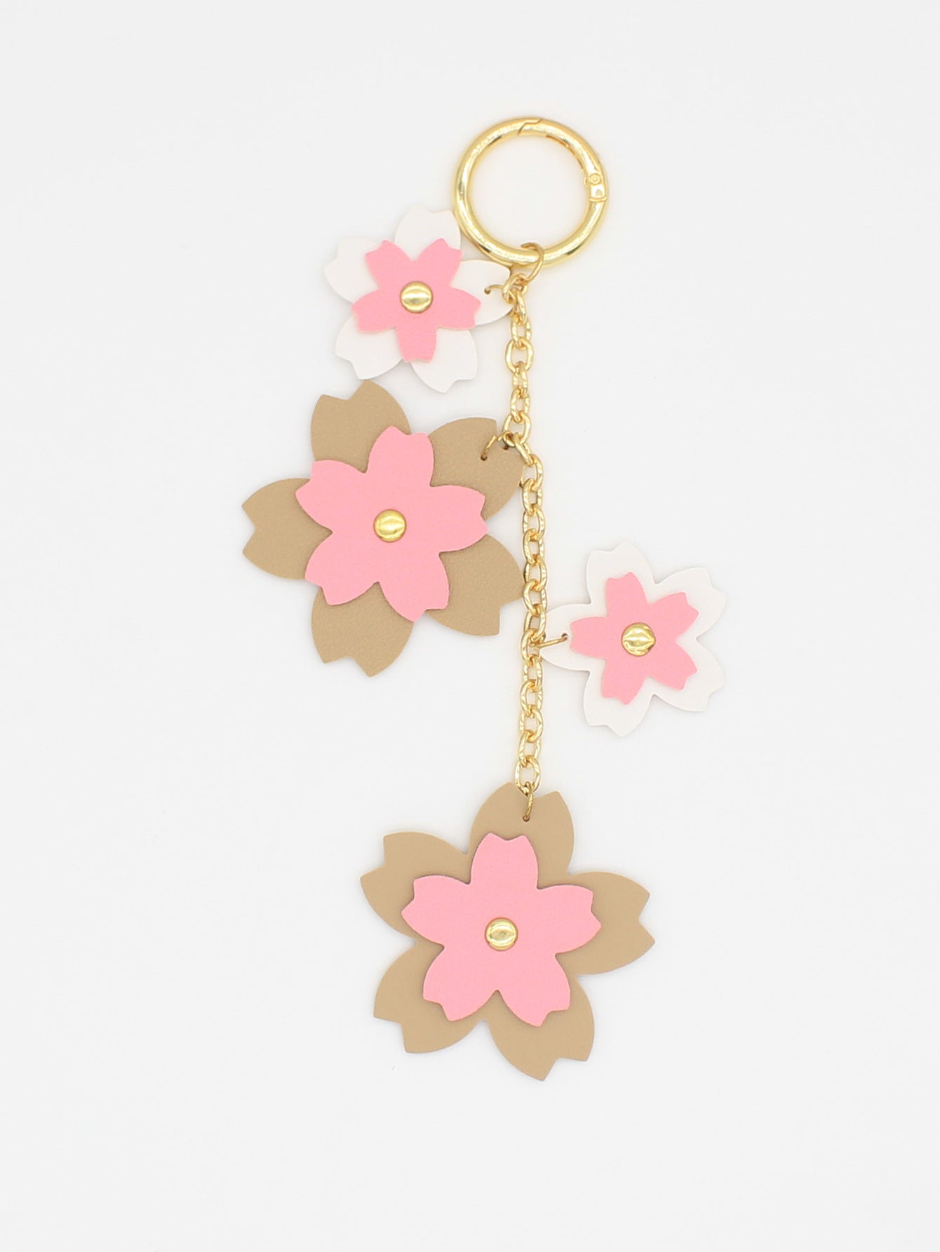 Wholesale PU Flower Keychain Bag Charm Phone Strap Cute Petal Design Trendy Sweet Everyday Accessory