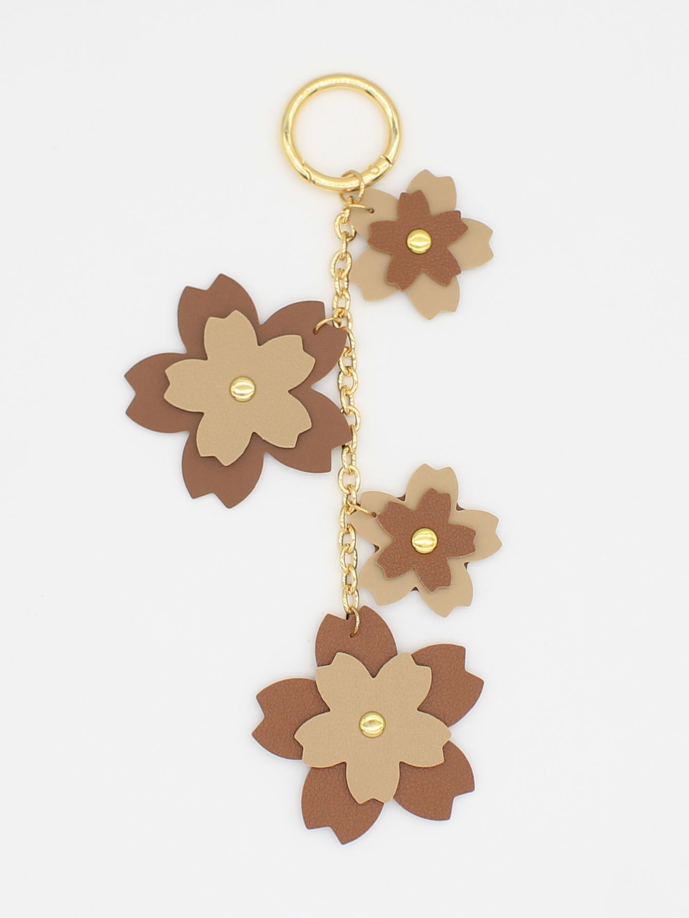 Wholesale PU Flower Keychain Bag Charm Phone Strap Cute Petal Design Trendy Sweet Everyday Accessory