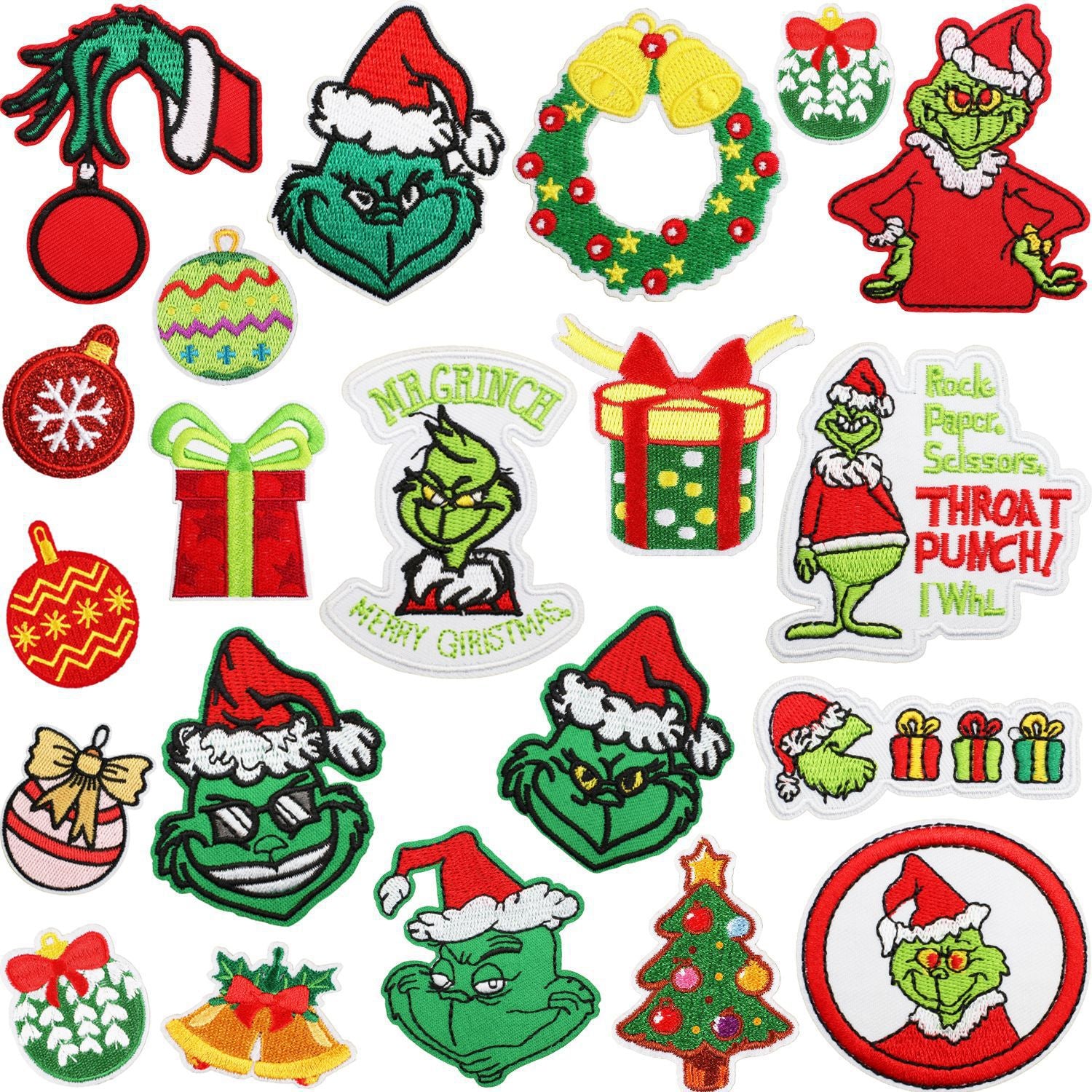 Wholesale Embroidered Christmas Patch Funny Holiday Design Polyester Thread Applique For Clothing Resale  OLY Exclusive
