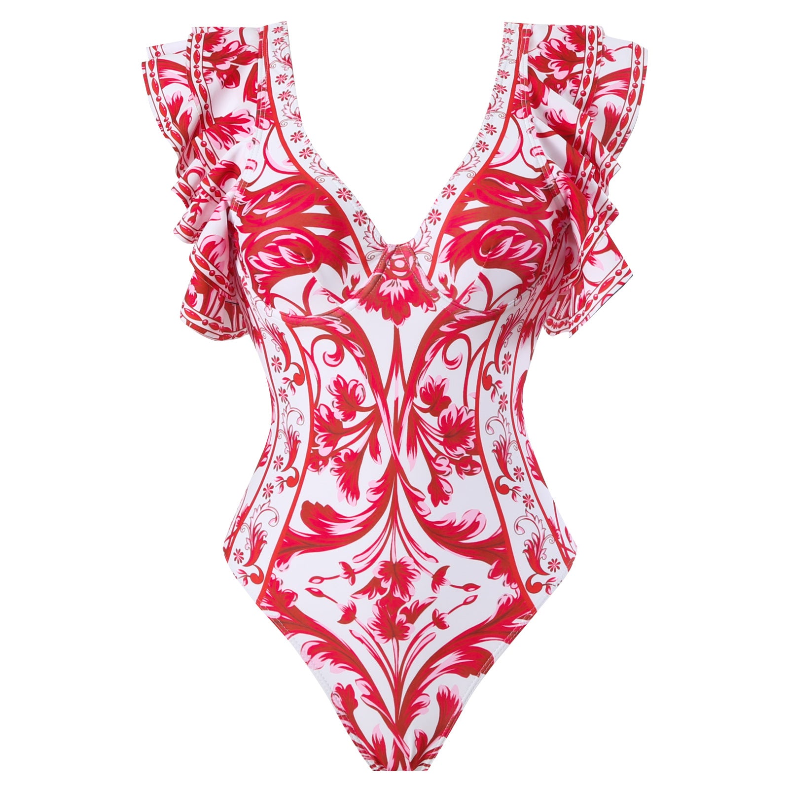 Wholesale Hot Spring Sexy One-piece Conservative Printed Swimsuit Wrap Skirt Suit