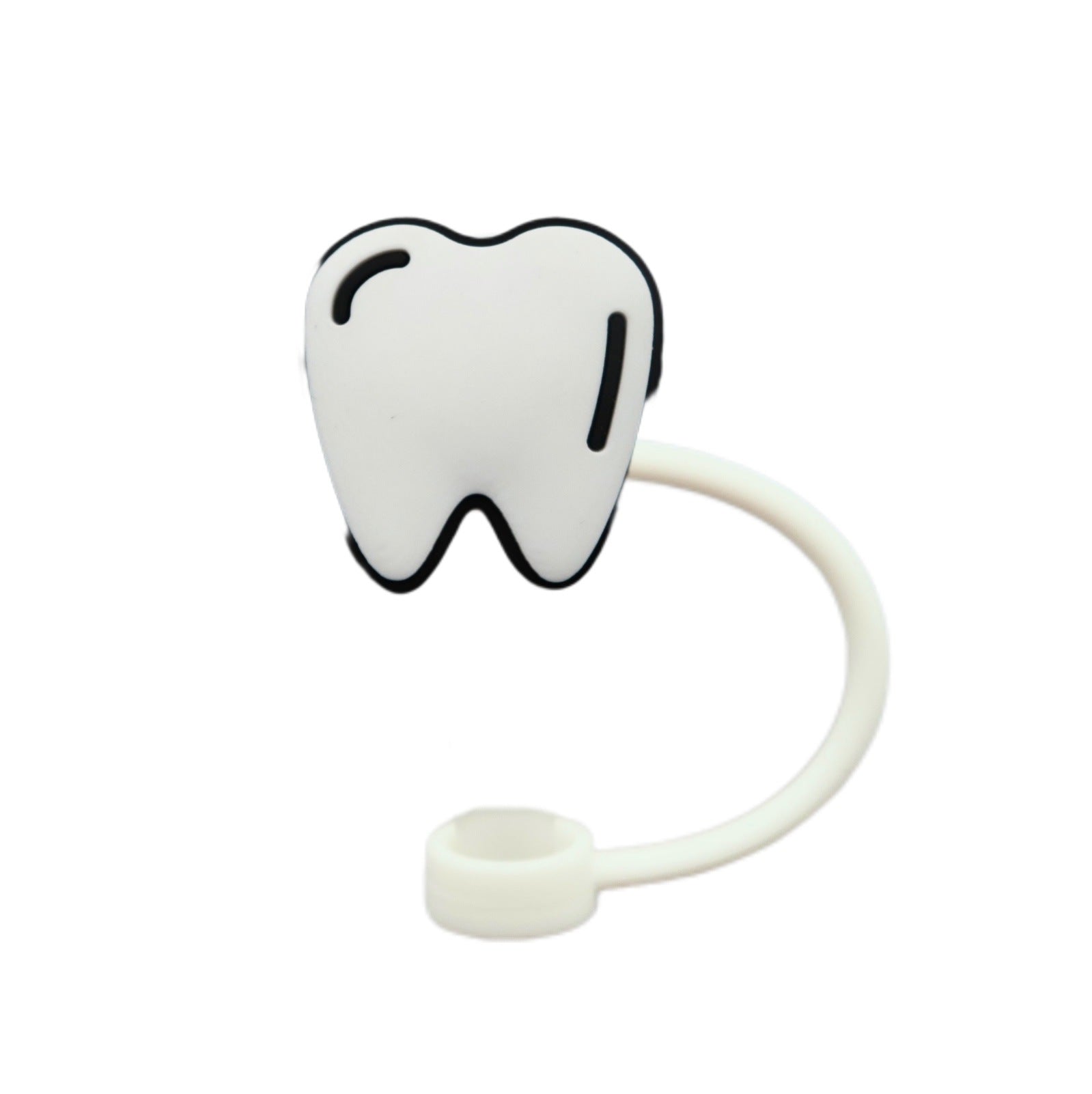 Wholesale 10pcs Cartoon Silicone Dustproof 8/10mm Straw Cover