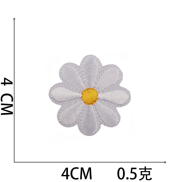 Wholesale Chic Polyester Embroidered Iron On Patches Assorted Butterfly Sunflower Designs For Clothing Craft Supply Resale