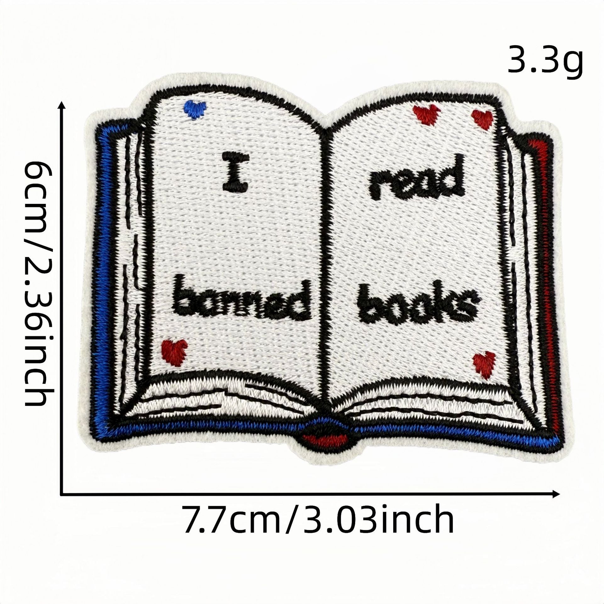 Wholesale Polyester Embroidered Cartoon Book Iron On Patch Reading Badge Decorative Fashion Accessory