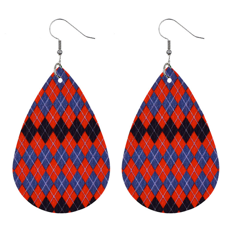 Wholesale Bat Elf Water Drop  Leather Earrings