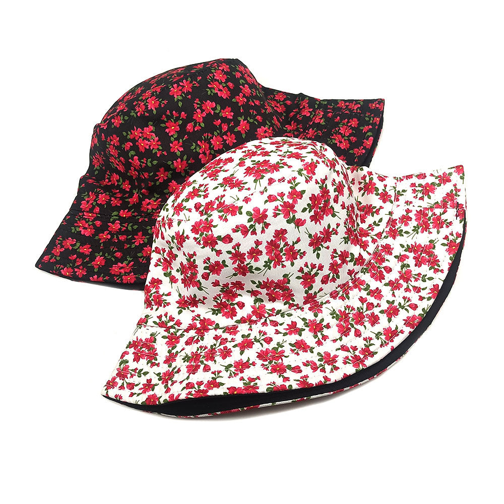 Wholesale Small Floral Double-sided Sunshade Bucket Hat