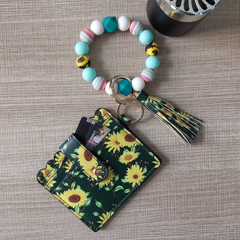 Wholesale Christmas Santa Claus Snowman Moose Silicone Wrist Coin Purse Keychain