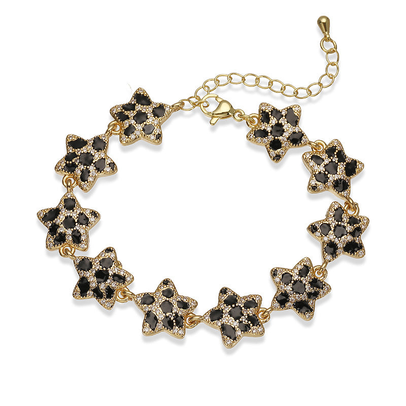 Wholesale Leopard Pattern Star-Shaped Love Bracelet