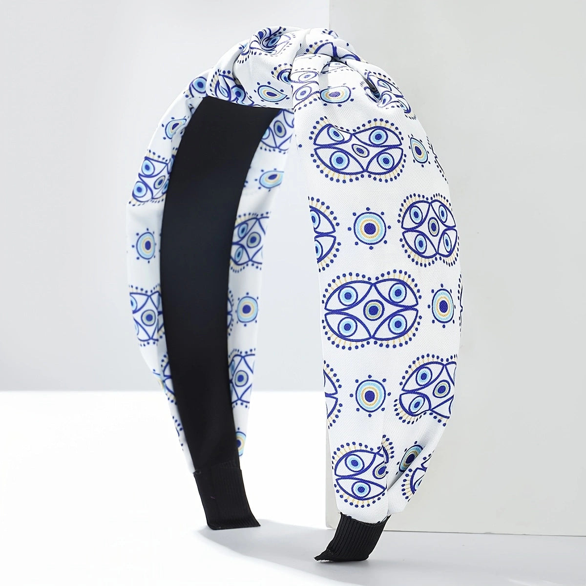 Wholesale Leopard Print Floral Chiffon Cross Elastic Headband