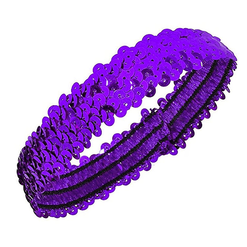 Wholesale Sports dance glitter shiny elastic headband