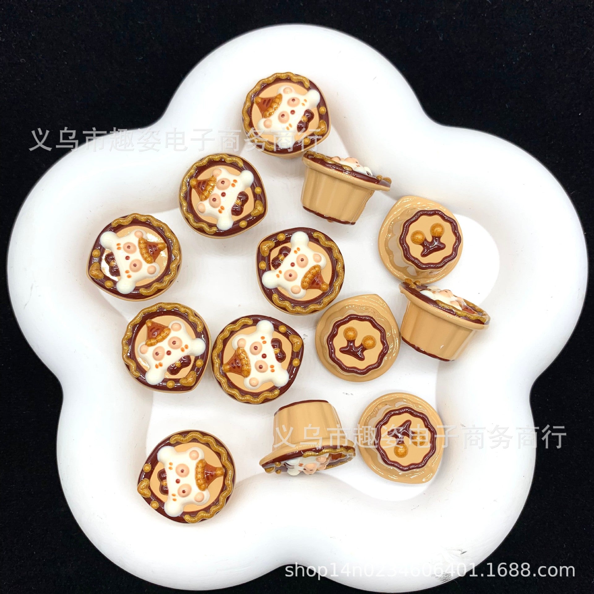 Wholesale 10pcs Jelly-painted beads Acrylic Beads