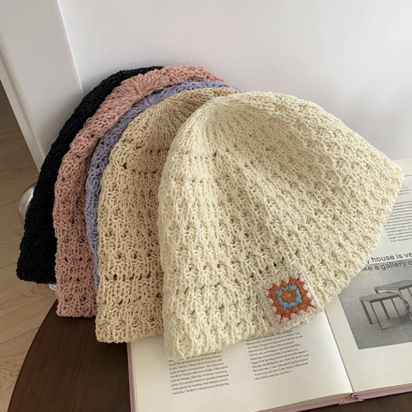 Wholesale Hook Flower Woven Hollow Pastoral Style Bucket Hat