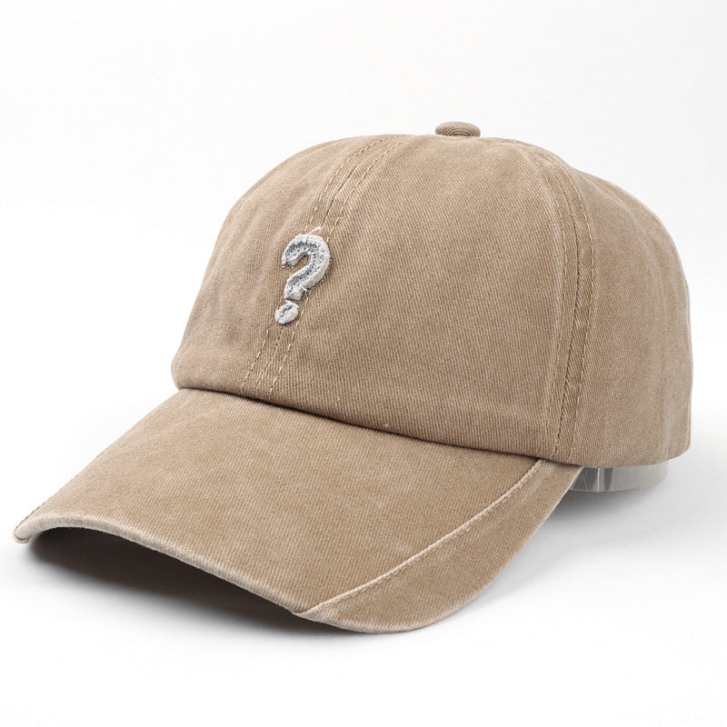 Wholesale Cotton Question mark? Denim Soft Top Curved Brim Baseball Cap