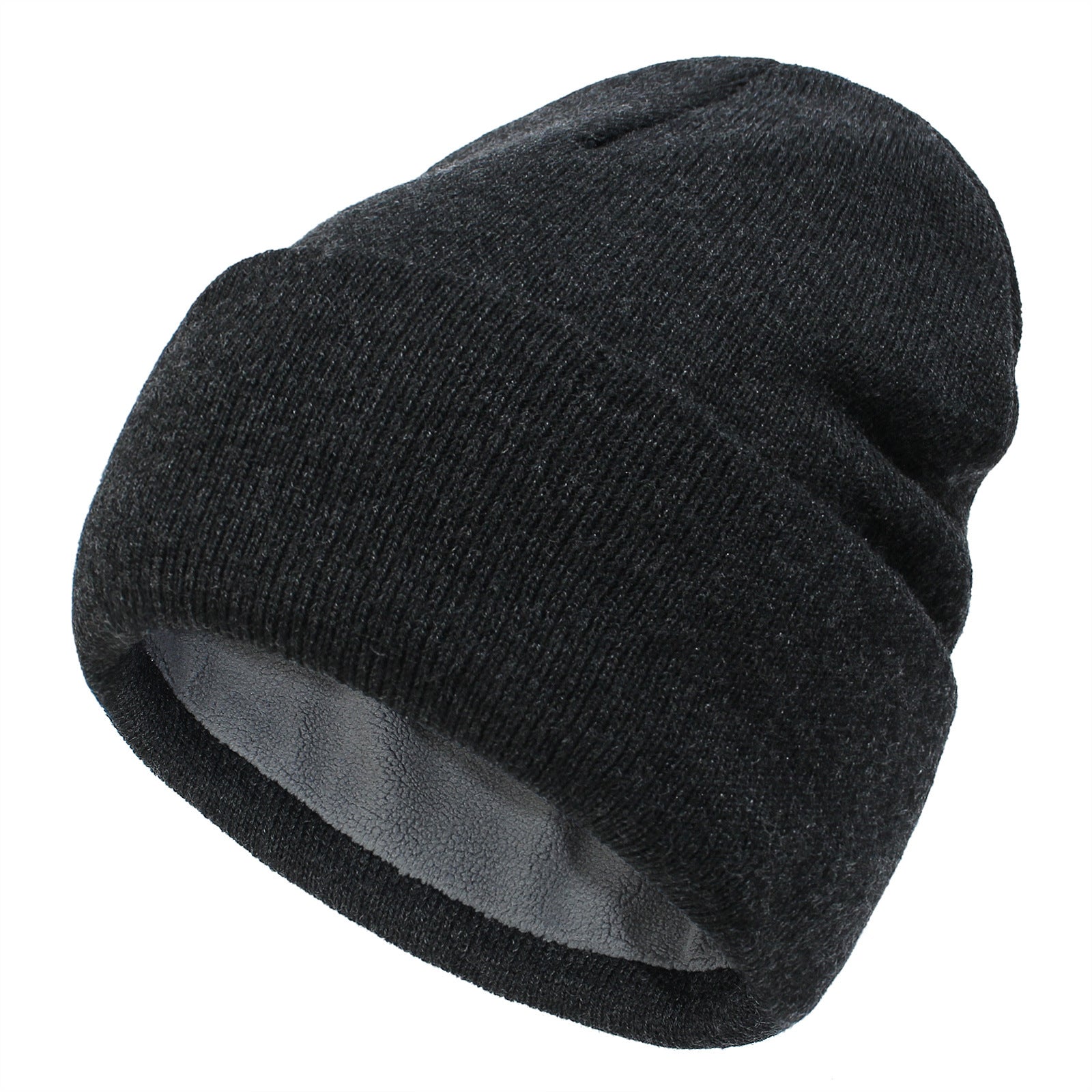 Wholesale Knitted Plus Velvet Warm Wool Solid Color Baita Casual Pullover Hat