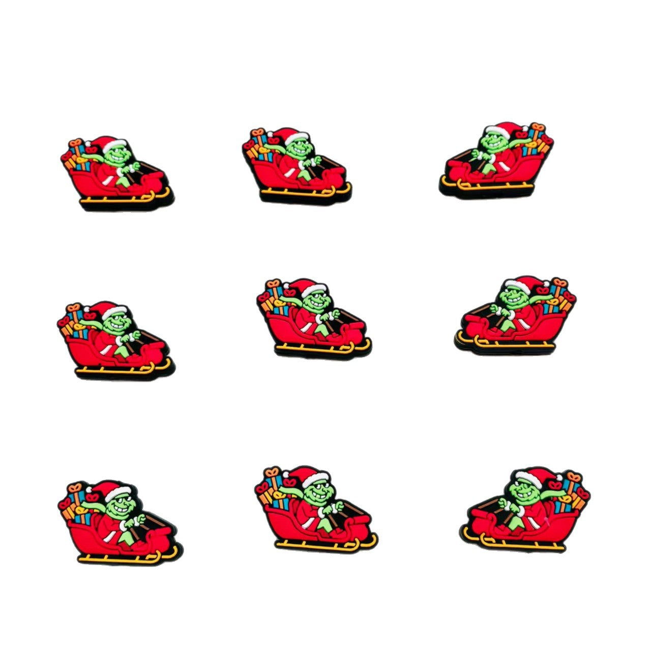 Wholesale 10pcs/pack 2D Christmas  Cartoon Focus Beads  DIY Silicone Beads