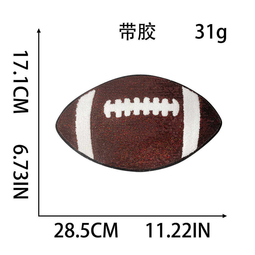 Wholesale Rugby Cartoon Sequined Embroidery Patch Stylish DIY Clothing Accessory For Coats